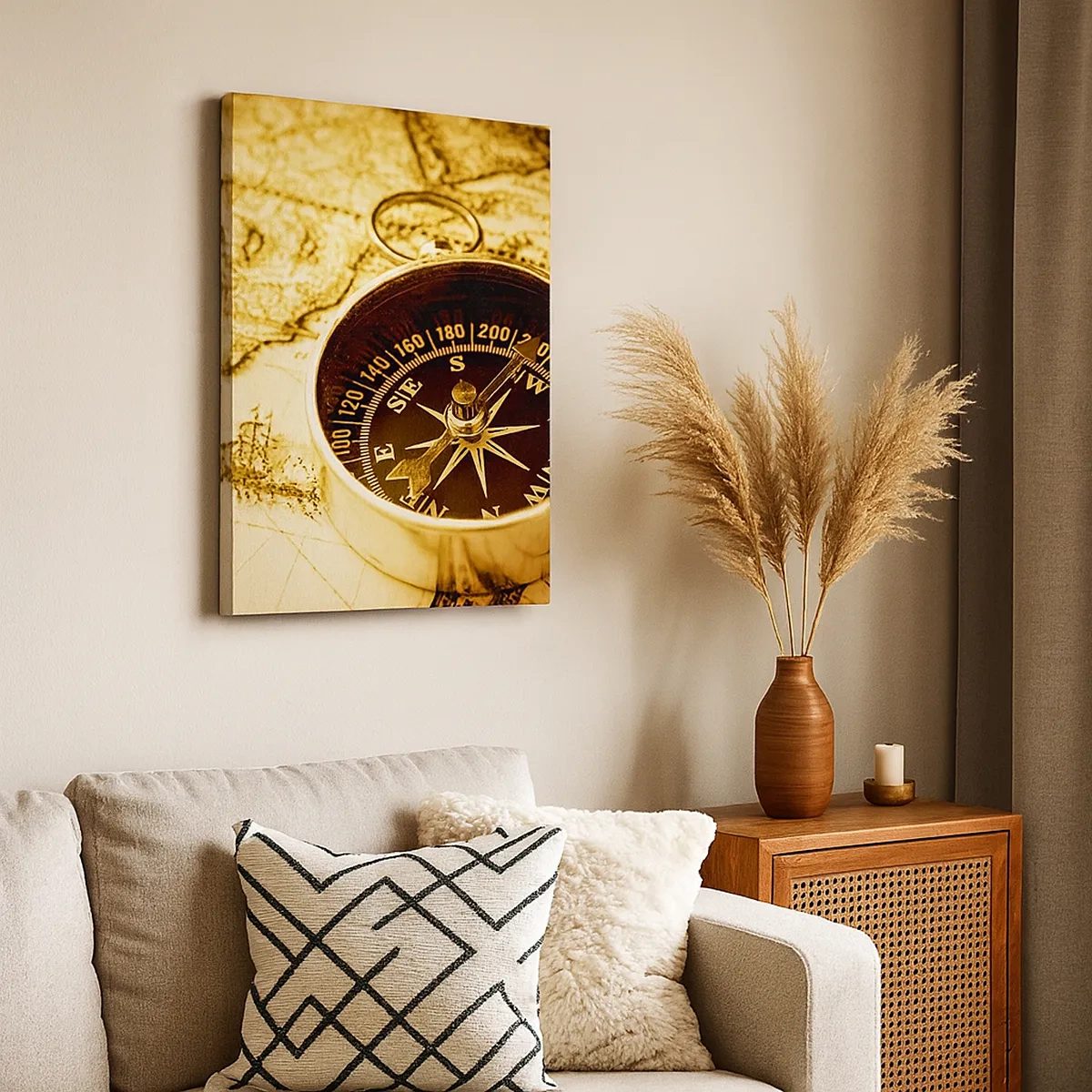 Lærredstryk - Billede på lærred - Øst eller vest? - 50x70 cm