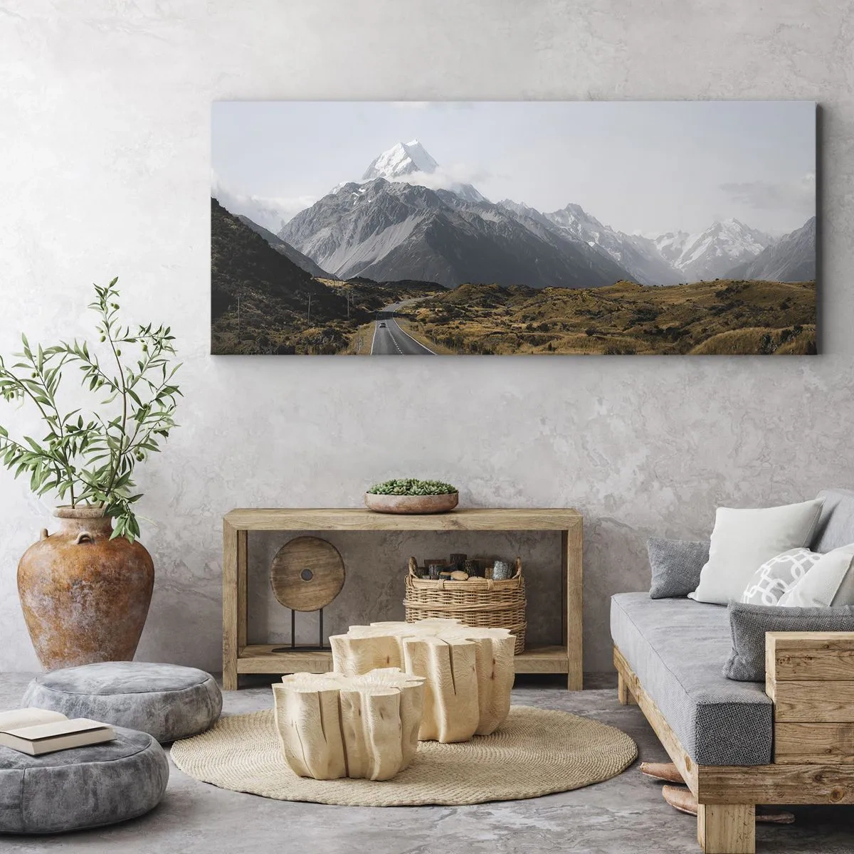 Lærredstryk - Billede på lærred - Vejen til hjerte - 100x40 cm