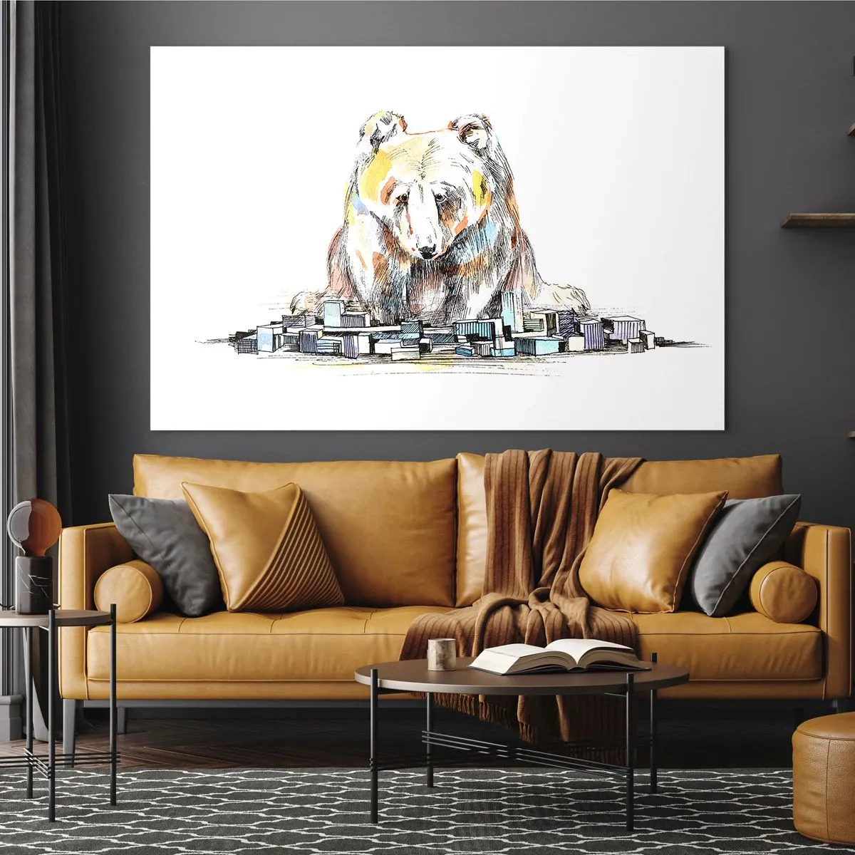 Billede på glas - Hvordan kan man leve på den måde? - 120x80 cm