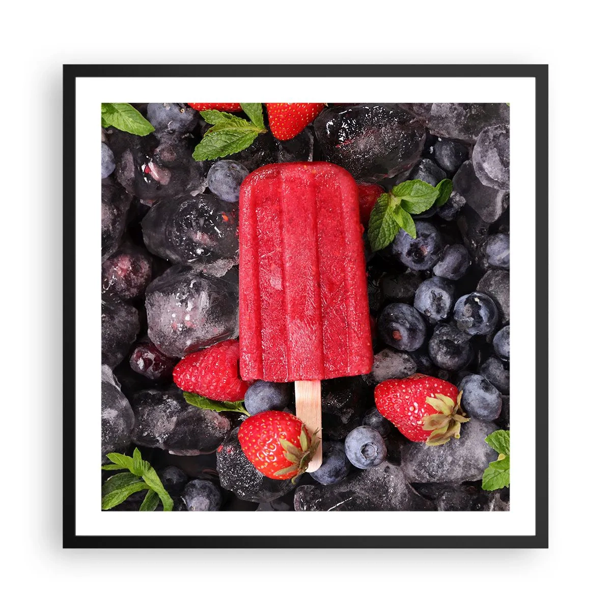 Plakat i sort ramme - En smag af varm sommer - 60x60 cm