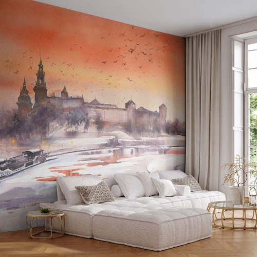 Fototapet Premium Canvas - Kongelig solnedgang - Landskab, Landskab, Klassisk - 300x210 cm