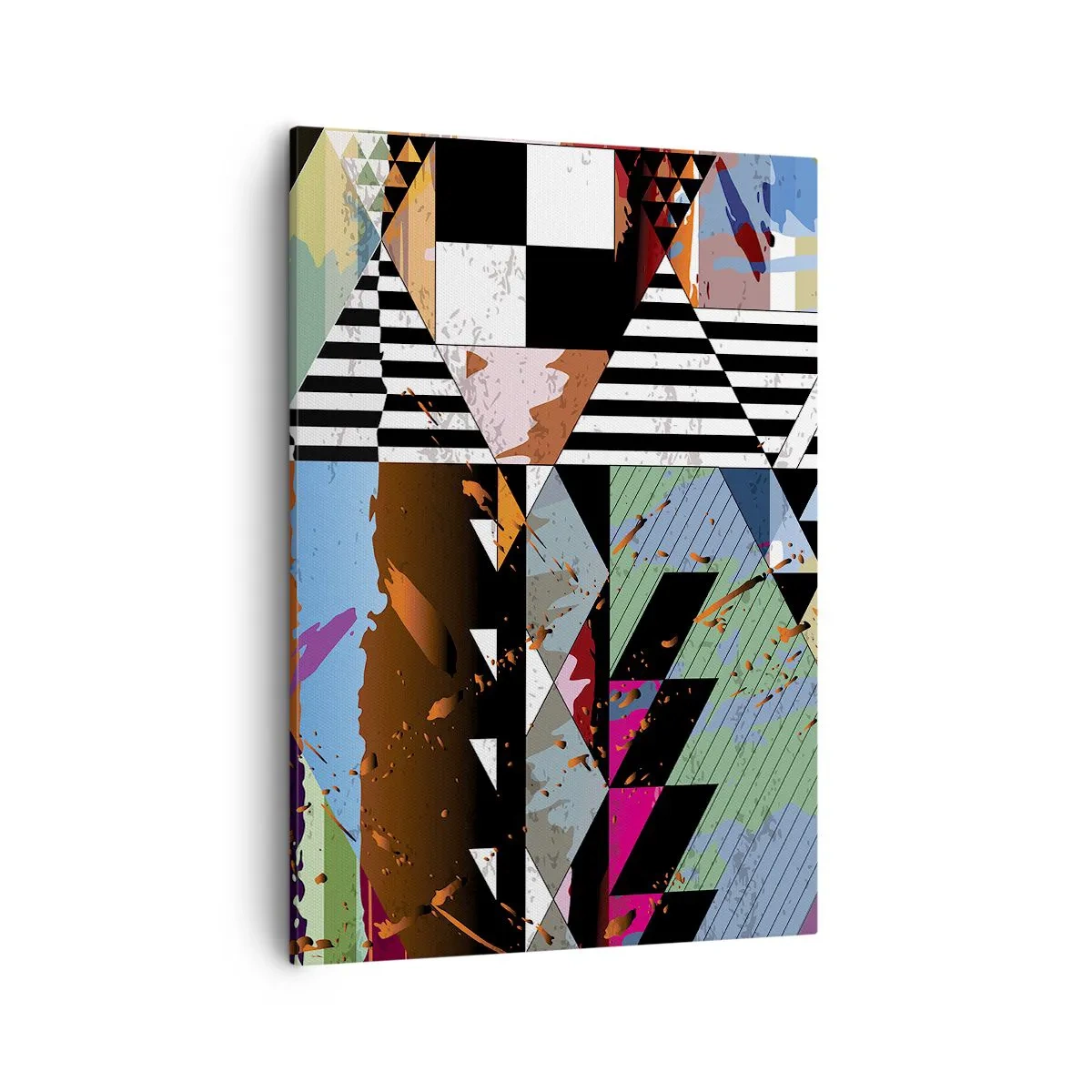 Lærredstryk - Billede på lærred - Geometrisk og organisk - 50x70 cm