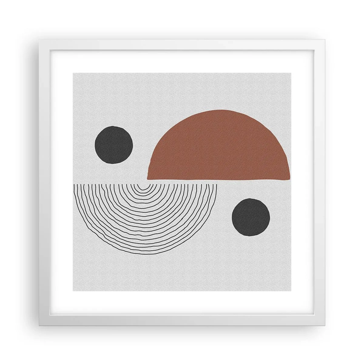 Plakat i hvid ramme - Perfektion af hjulet - 40x40 cm