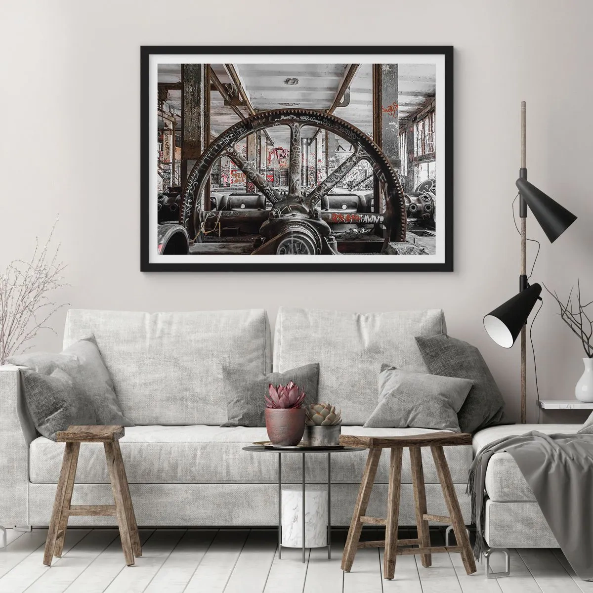 Plakat i sort ramme - Fabrikkens hemmelige liv - 91x61 cm