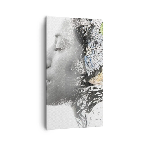 Lærredstryk - Billede på lærred - Nedsænket i naturen - 45x80 cm