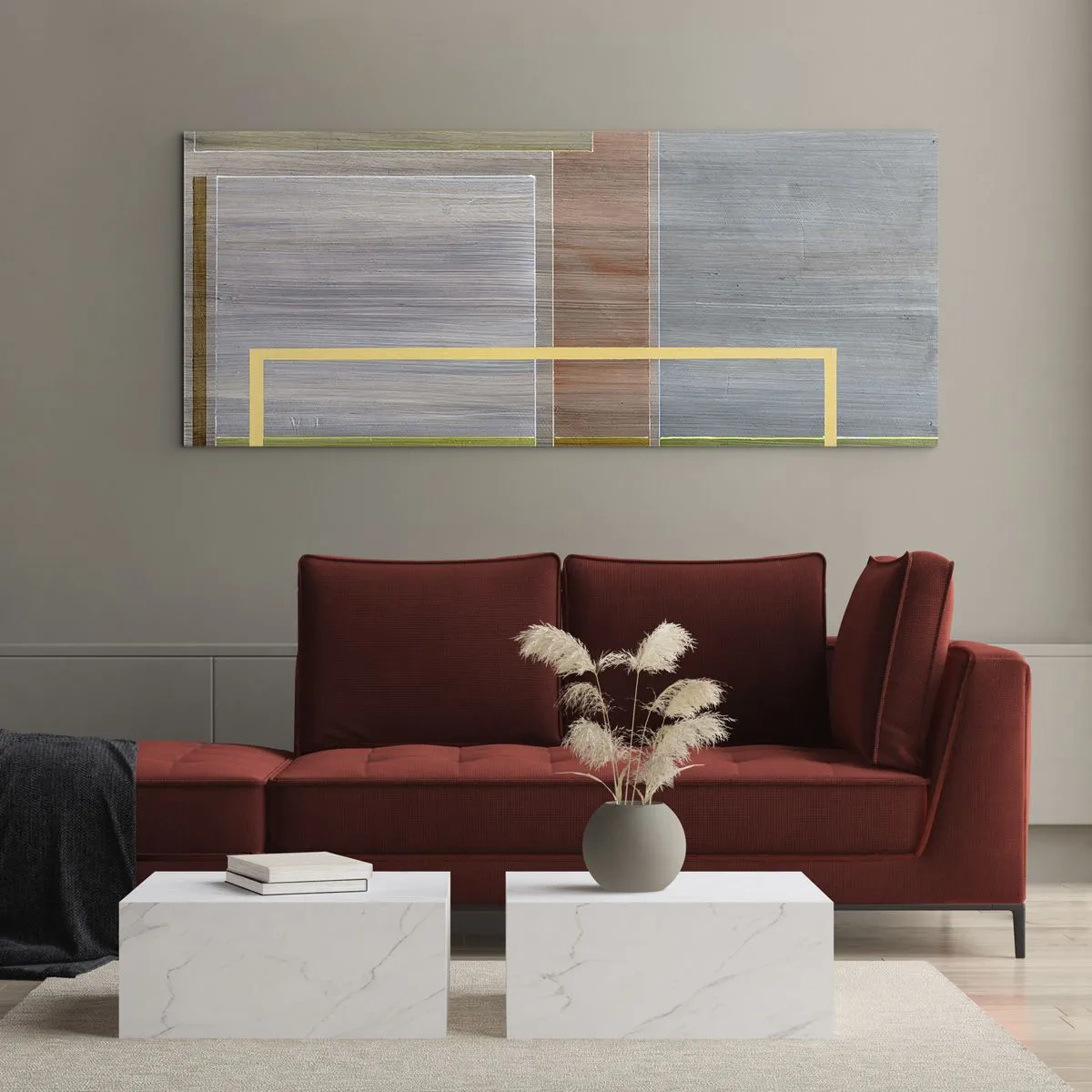 Billede på glas - Lige og rolig - 140x50 cm