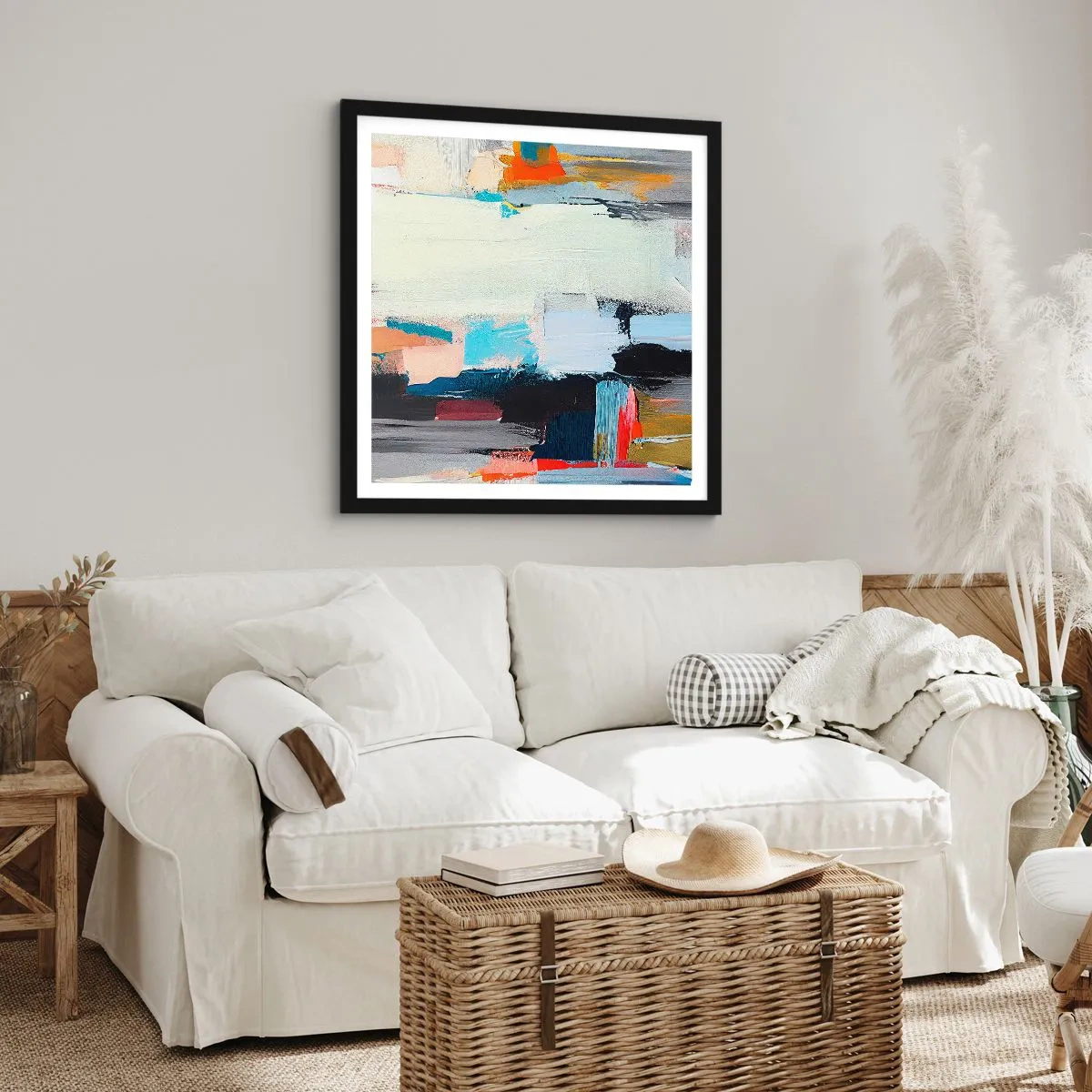 Plakat i sort ramme - Er der en metode? - 40x40 cm