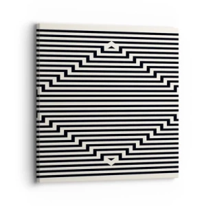 Lærredstryk - Billede på lærred - Geometrisk illusion - 30x30 cm