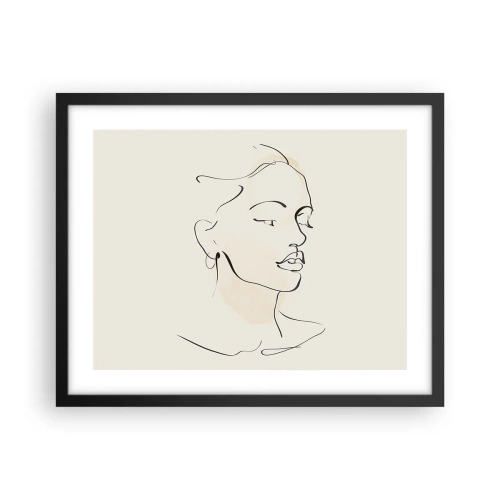 Plakat i sort ramme - En bestemt linje - 50x40 cm