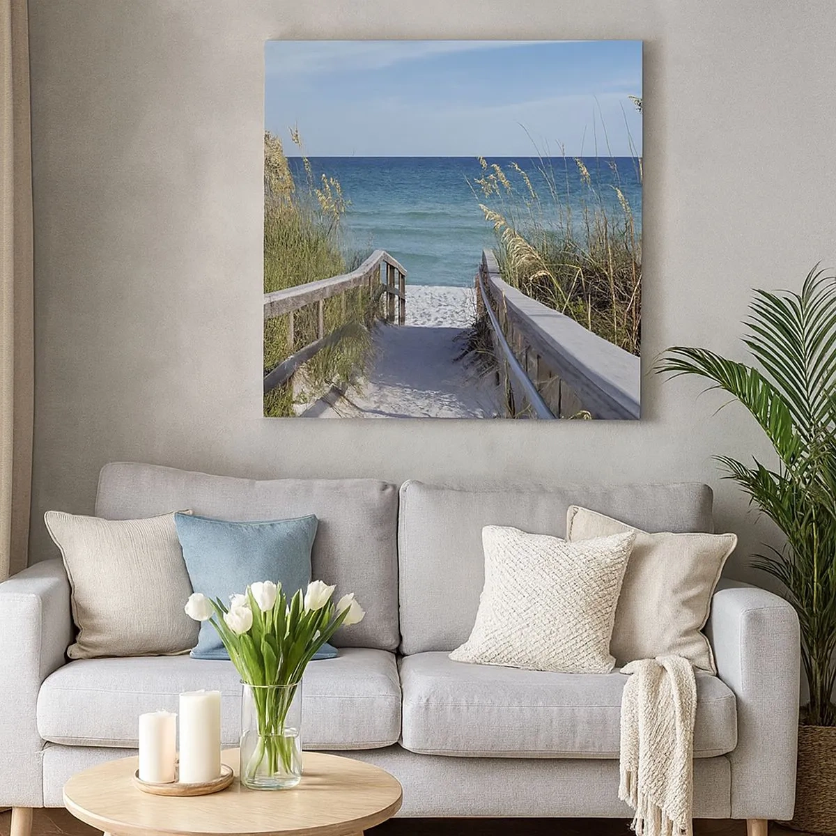 Lærredstryk - Billede på lærred - I solen, i vinden - 30x30 cm