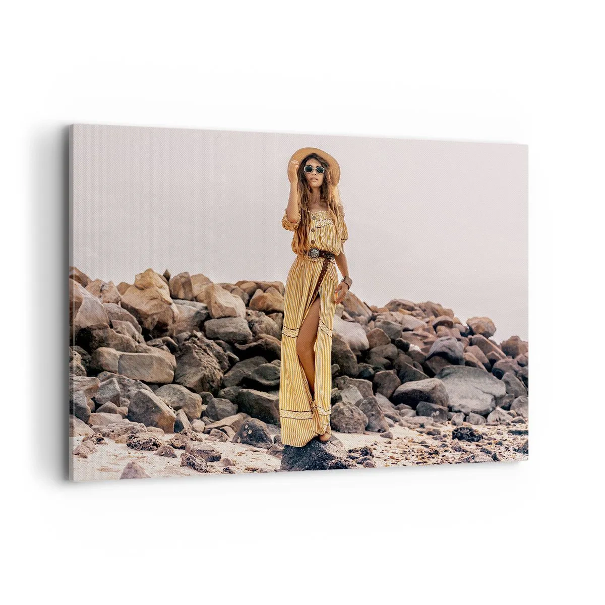 Lærredstryk - Billede på lærred - Magien ved sten - 120x80 cm