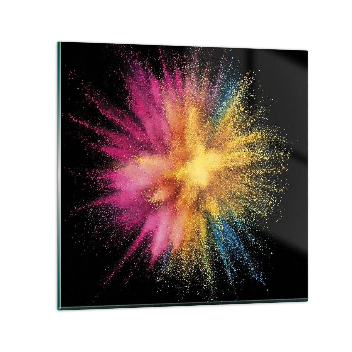 Billede på glas - Farvernes fødsel - 30x30 cm
