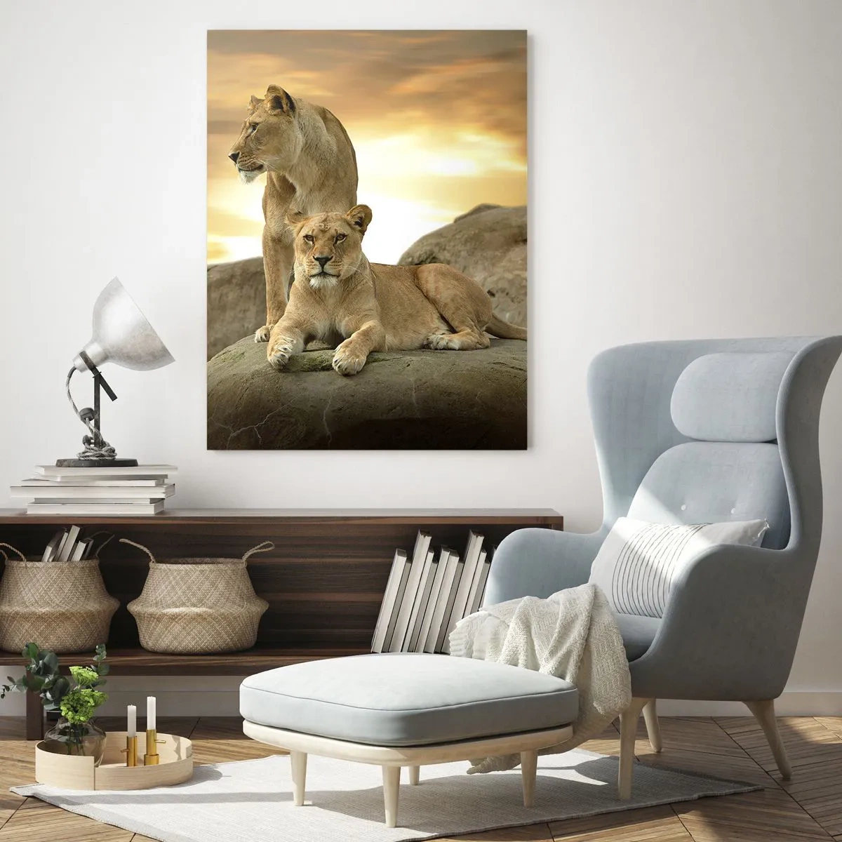 Billede på glas - Kongelig majestæt - 70x100 cm