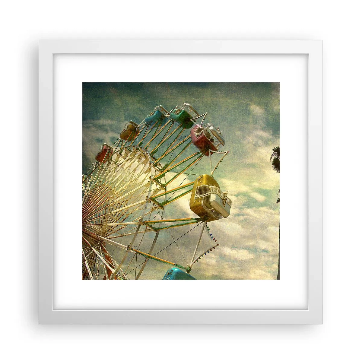 Plakat i hvid ramme - Vil være, vil være sjov.... - 30x30 cm