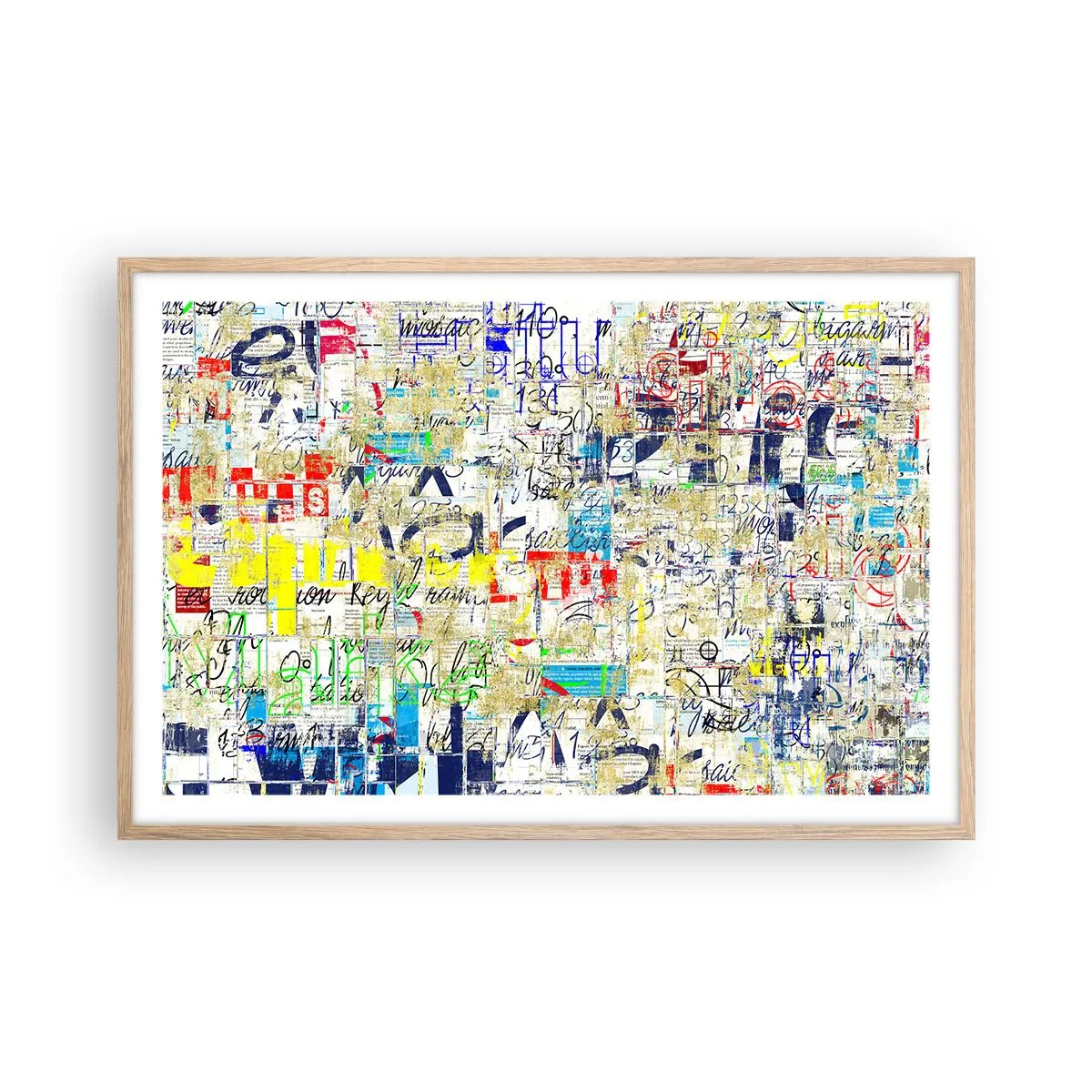 Plakat i ramme af lyst egetræ - Simpelthen en fryd for øjet - 91x61 cm