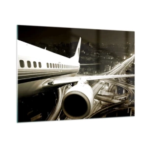 Billede på glas - Stiger ind i natten - 100x70 cm