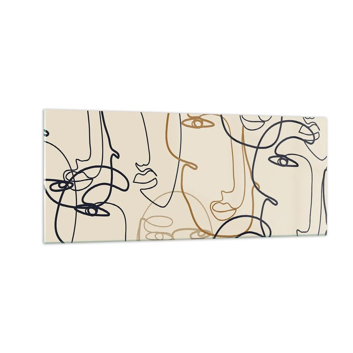 Billede på glas - Portræt ganget med hinanden - 100x40 cm