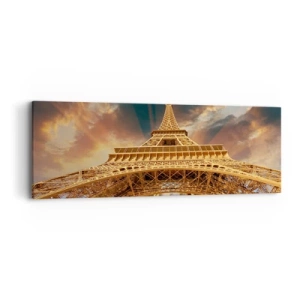 Lærredstryk - Billede på lærred - Hvordan menneskeheden nåede himlen - 90x30 cm