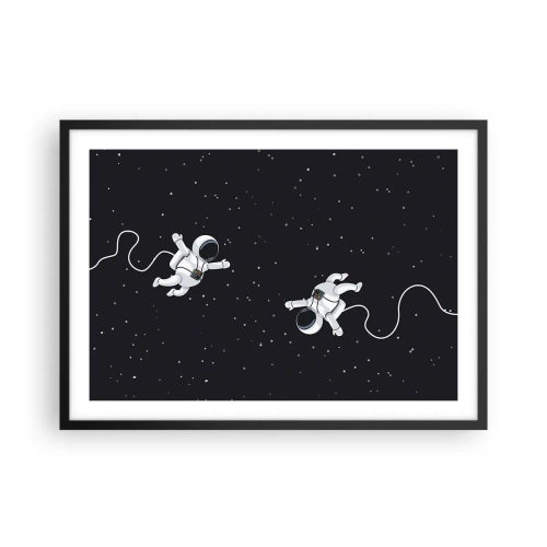 Plakat i sort ramme - Rummet vikler sig sammen - 70x50 cm