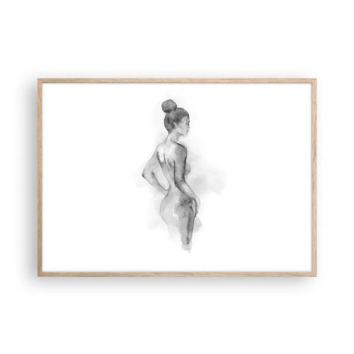 Plakat i ramme af lyst egetræ - Smukt som et maleri - 100x70 cm