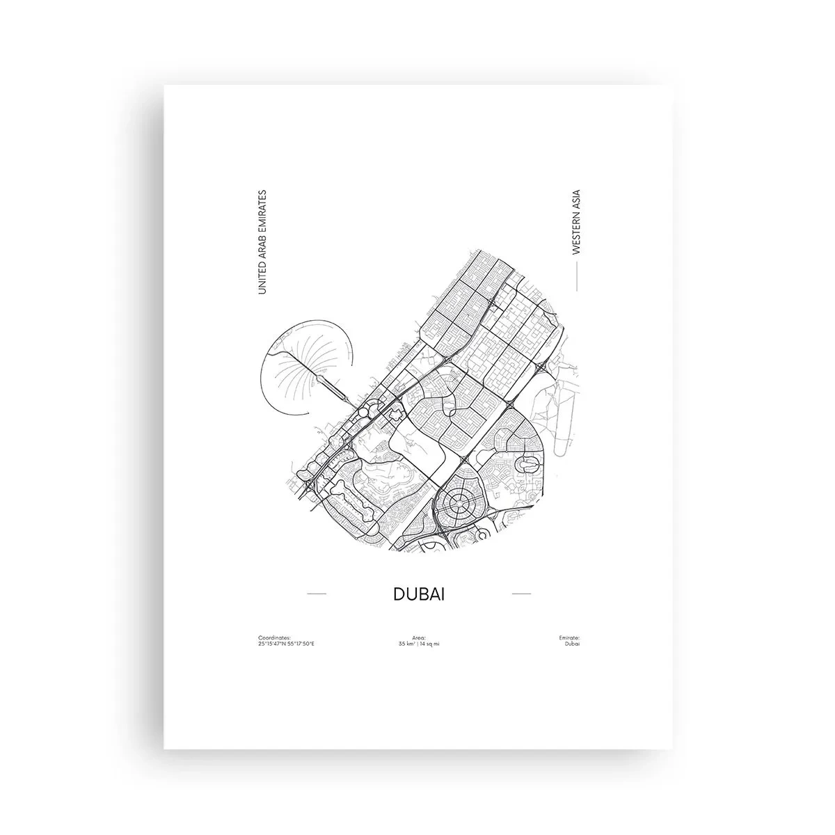 Plakat - Dubais anatomi - 30x40 cm