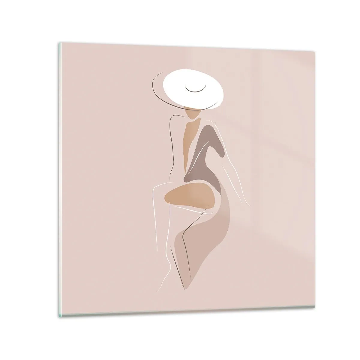 Billede på glas - En dame, der skal være - 60x60 cm