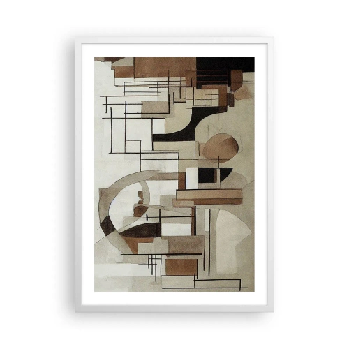 Plakat i hvid ramme - Bybillede 2.0 - 50x70 cm