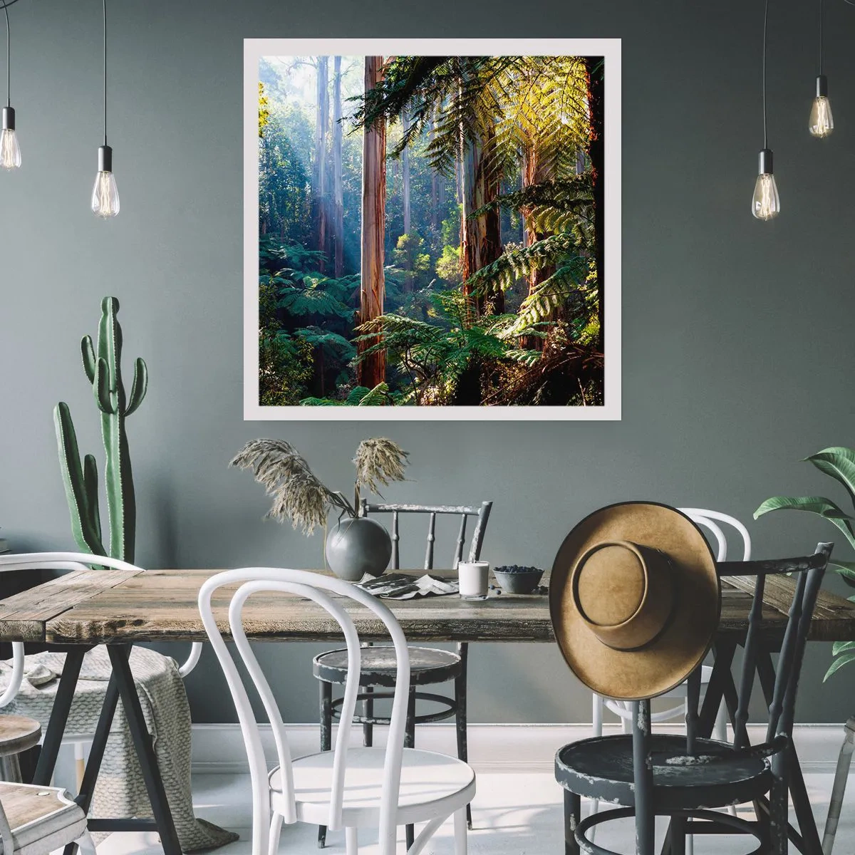 Plakat - En fortælling om skoven - 60x60 cm