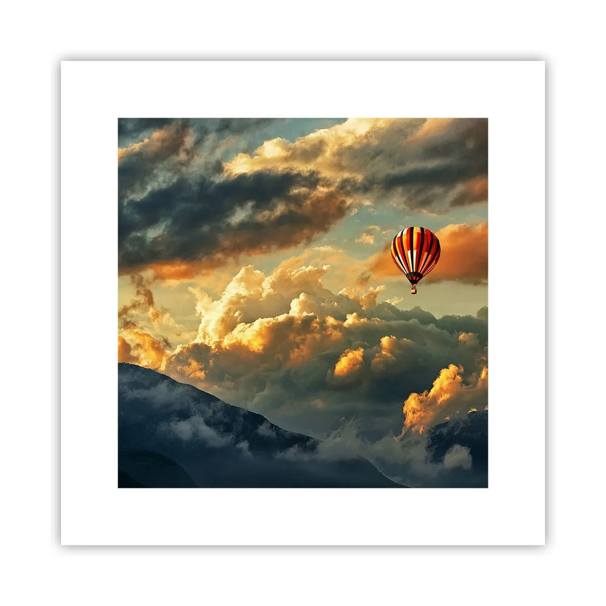 Plakat - Jeg går, fordi jeg vil - 30x30 cm