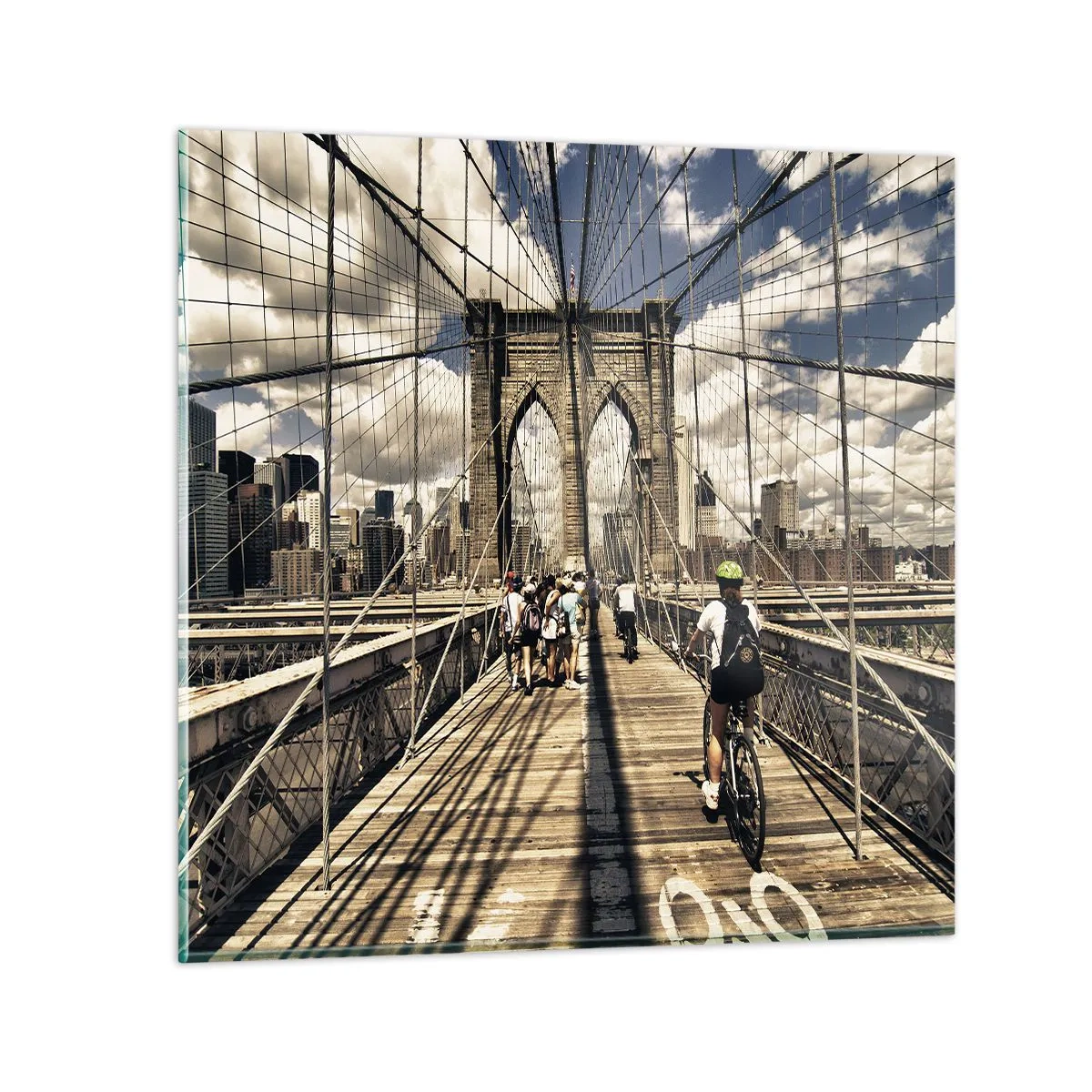 Billede på glas - Lige til hjertet af byen - 60x60 cm