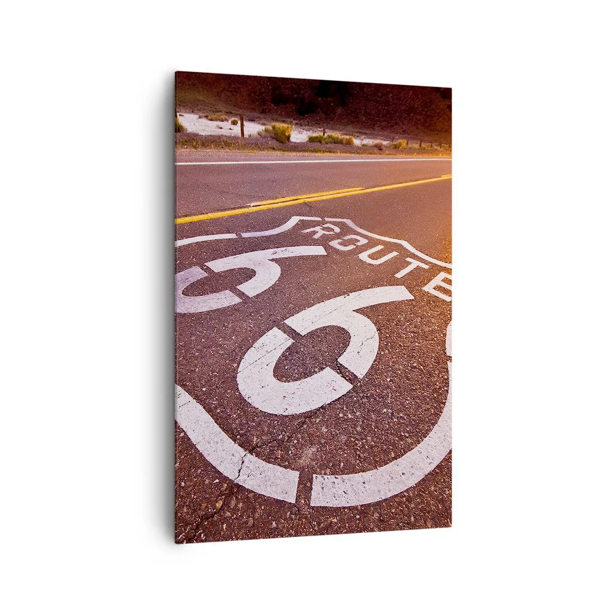 Lærredstryk - Billede på lærred - Den berømte Route 66 - 80x120 cm