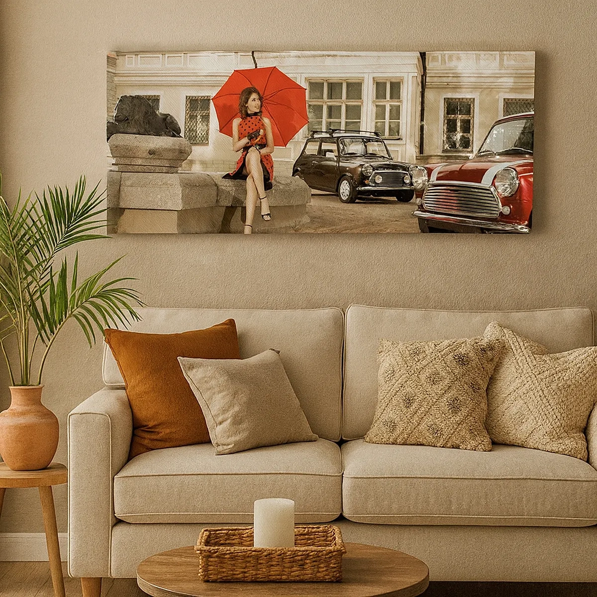 Lærredstryk - Billede på lærred - En mini-sentimental rejse - 30x30 cm