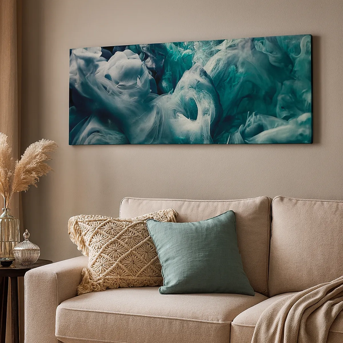 Lærredstryk - Billede på lærred - Farvebevægelse - 30x30 cm