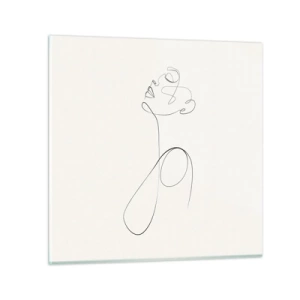 Billede på glas - Sløjfet i drømme - 70x70 cm