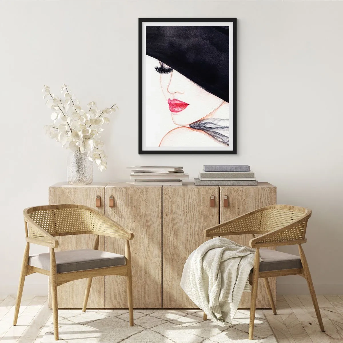 Plakat i sort ramme - Elegance og sensualitet - 30x40 cm