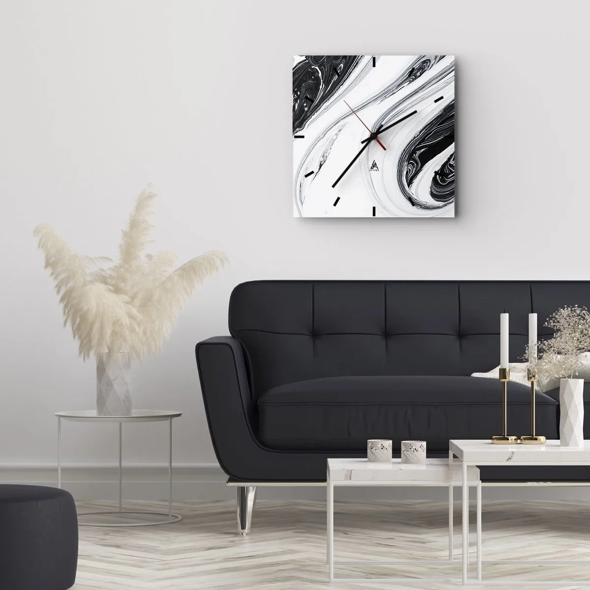 Vægur, Uret - Kombination af modsætninger - 40x40 cm
