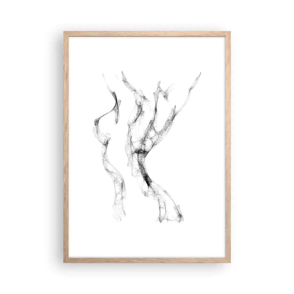 Plakat i ramme af lyst egetræ - Smuk og stærk - 50x70 cm