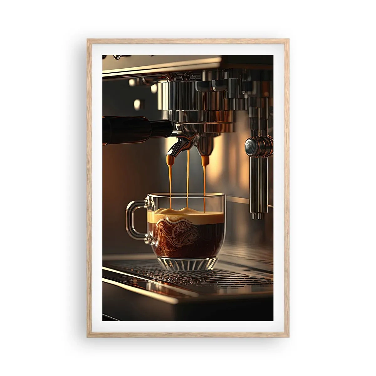 Plakat i ramme af lyst egetræ - En sensuel blanding - 61x91 cm