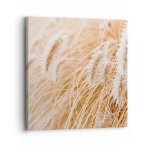 Lærredstryk - Billede på lærred - Gyldent susen af græsser - 30x30 cm