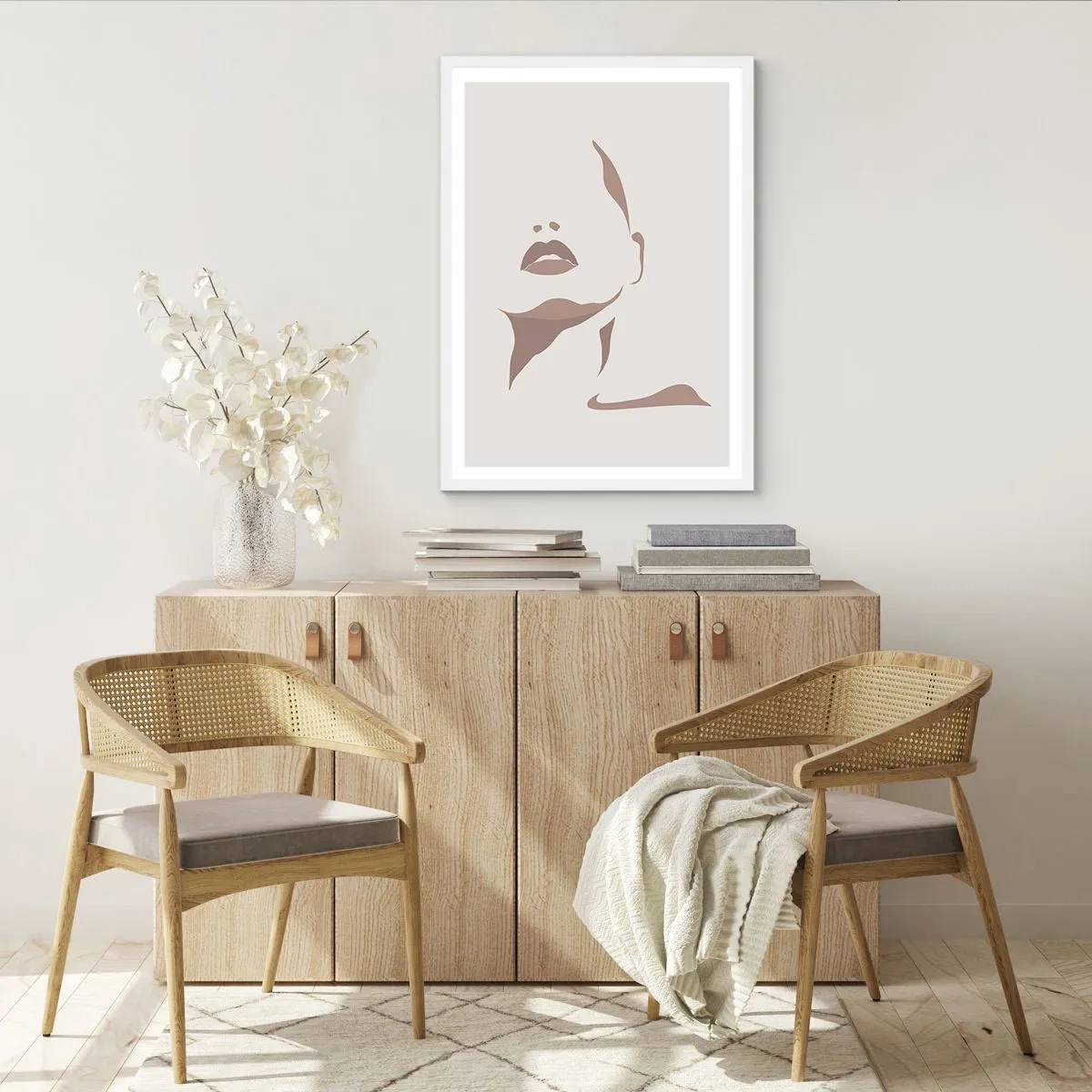 Plakat i hvid ramme - Skabt af lys og skygge - 30x40 cm