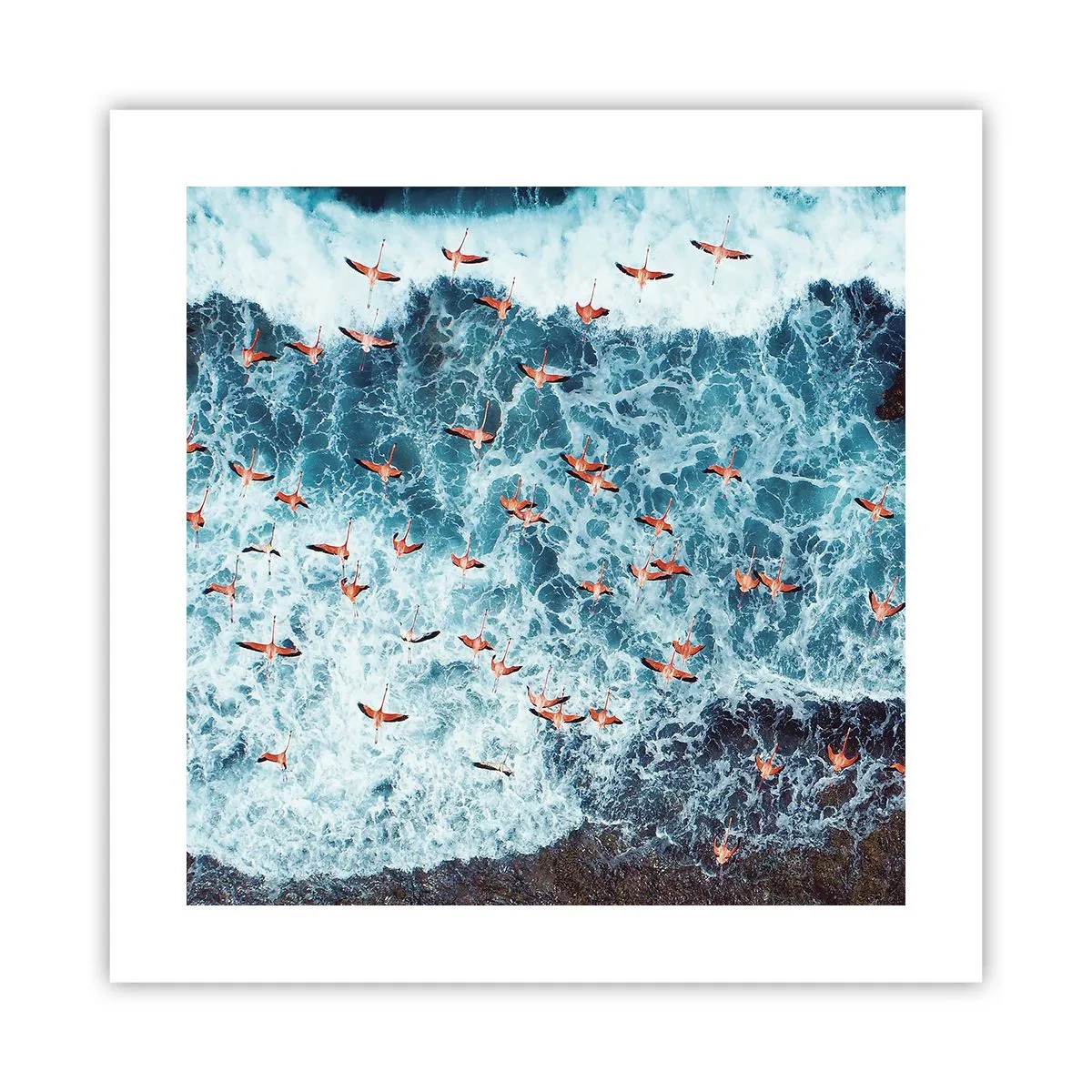 Plakat - Parade ved havet - 40x40 cm