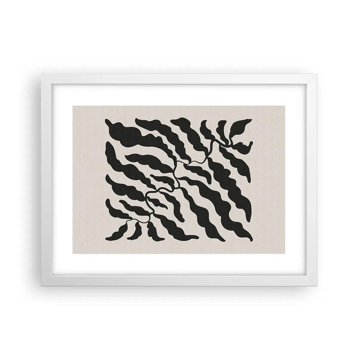 Plakat i hvid ramme - En firkants natur - 40x30 cm