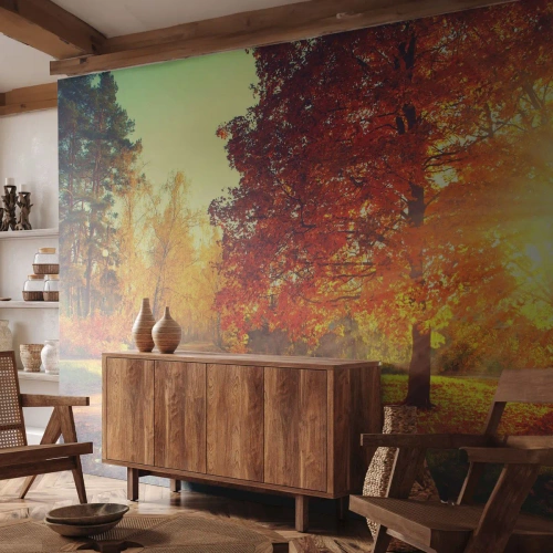 Fototapet Selvklæbende Deluxe Sticker - Rød er smuk - Landskab, Parkere, Natur - 100x70 cm