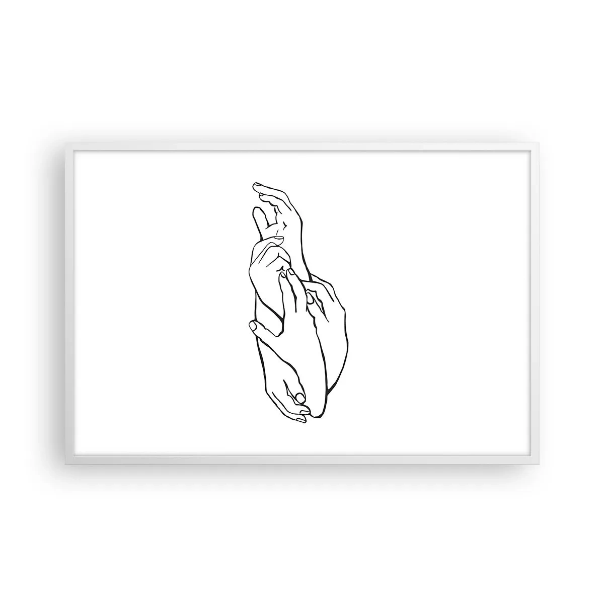 Plakat i hvid ramme - God berøring - 91x61 cm