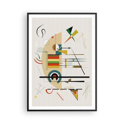 Plakat i sort ramme - Og verden griner - 70x100 cm