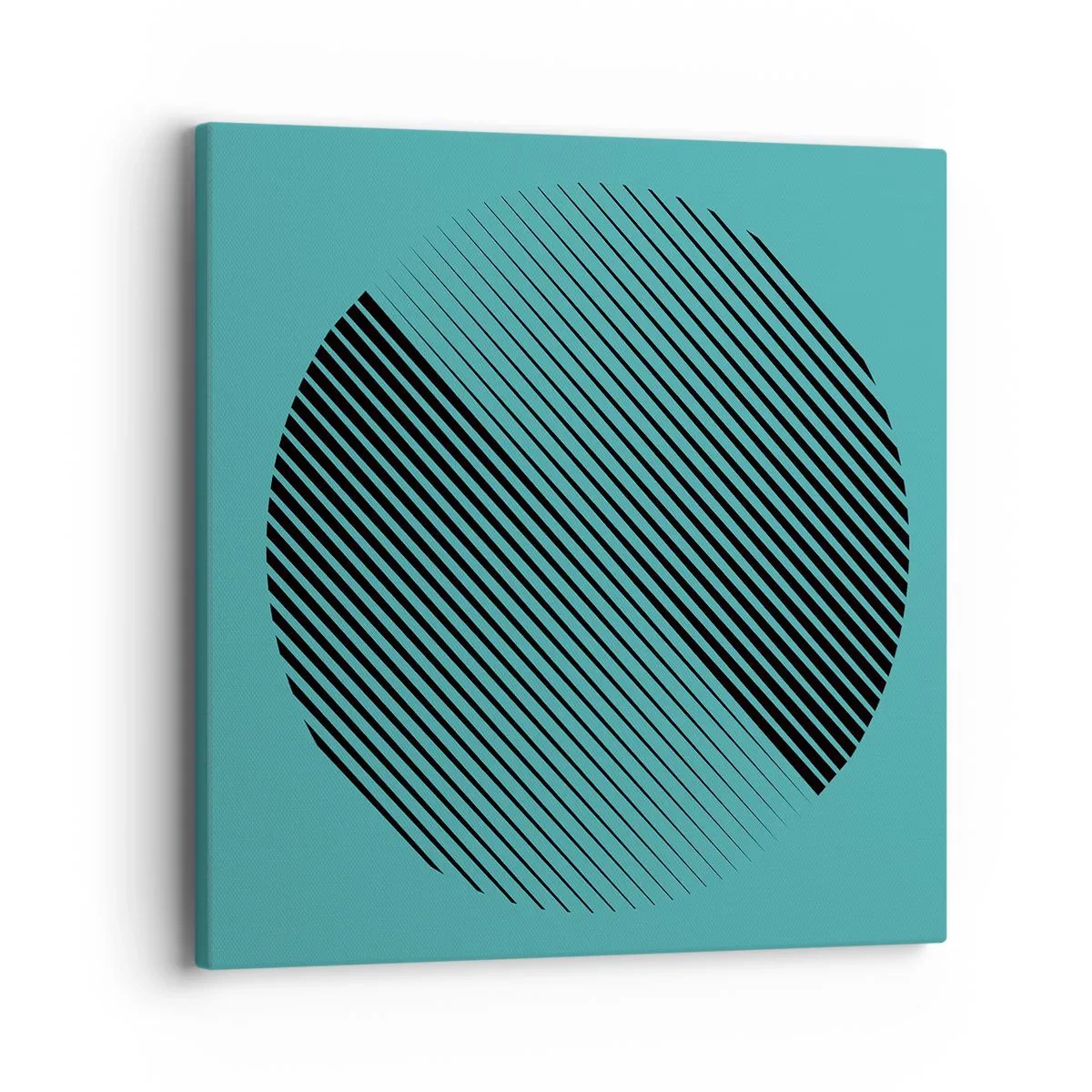 Lærredstryk - Billede på lærred - Cirklen - en geometrisk variation - 40x40 cm