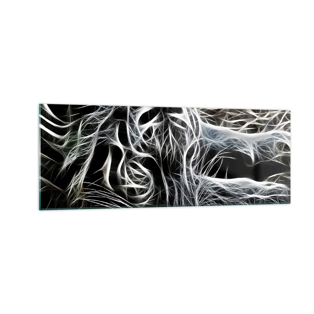 Billede på glas - En undersøgelse af kattens lethed - 140x50 cm