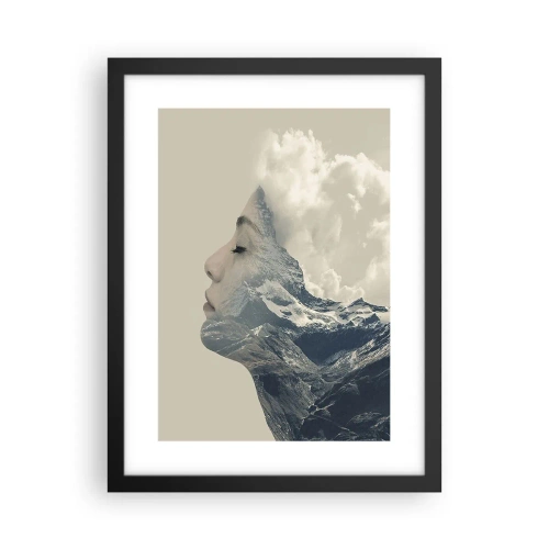 Plakat i sort ramme - Skønheden ved elementerne - 30x40 cm