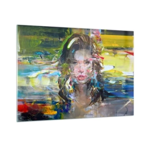 Billede på glas - Bag lufttæppet - 100x70 cm