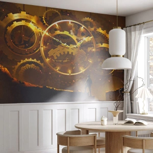 Fototapet på mål Premium Canvas - Ved tidens kilde - Abstraktion, Stykke, Grafik